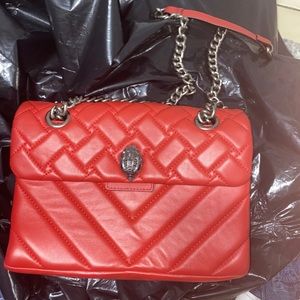 Kirk Geiger red mini leather cross body